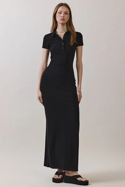 Personal Code Jenn Short Sleeve Collar Maxi Dress