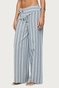 Edikted Chera Striped Wide Leg Pants