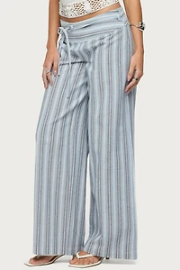 Edikted Chera Striped Wide Leg Pants