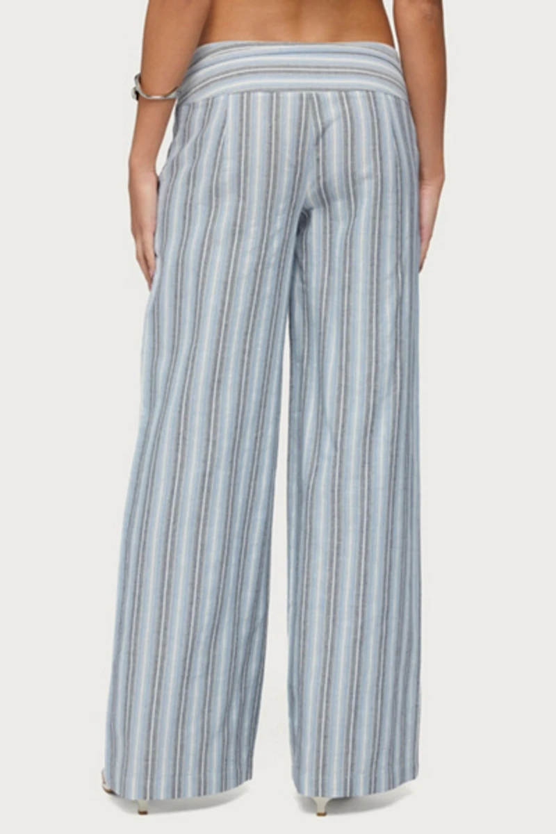 Edikted Chera Striped Wide Leg Pants