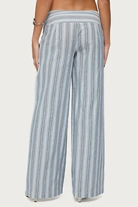 Edikted Chera Striped Wide Leg Pants