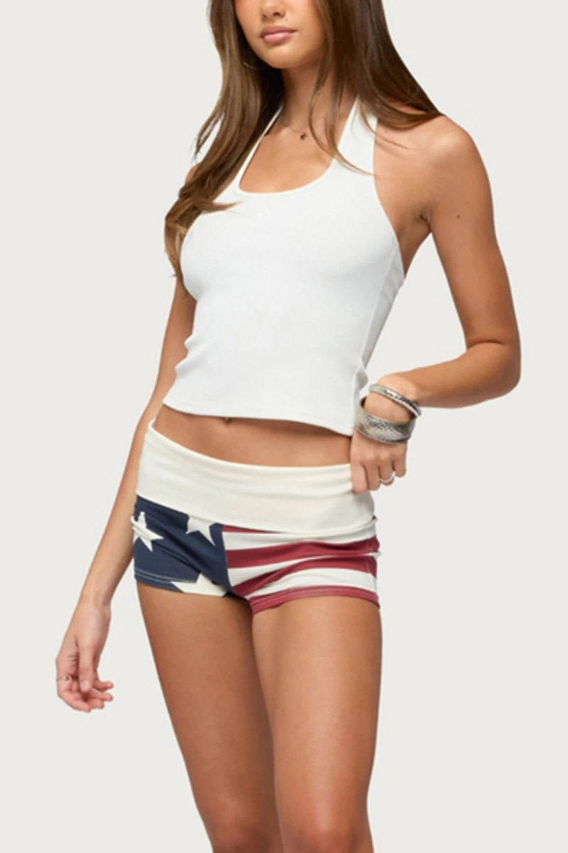 Edikted Usa Foldover Shorts