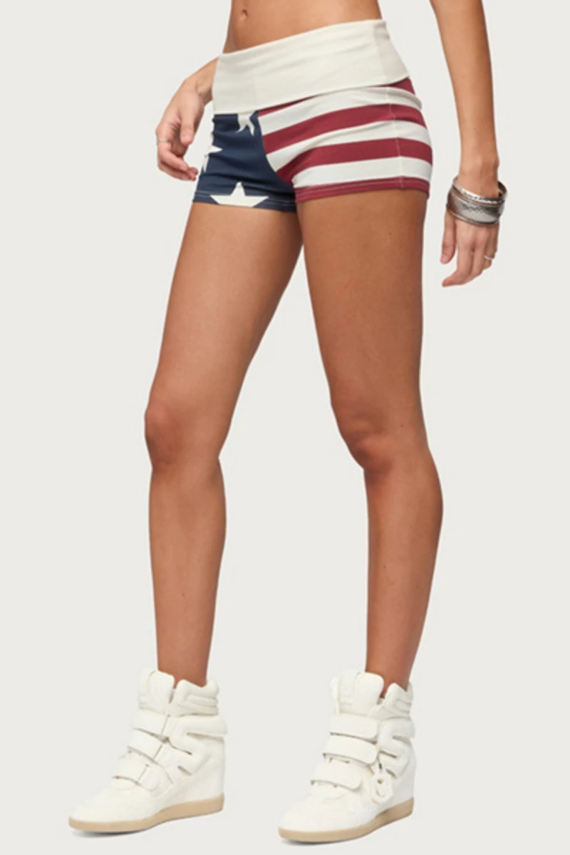 Edikted Usa Foldover Shorts
