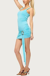 Edikted Yilin Draped Ring Mini Dress
