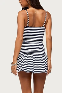 Edikted Felicitie Striped Mini Dress