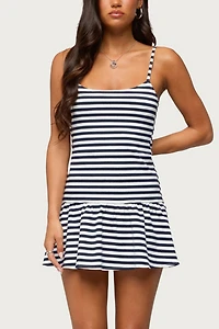 Edikted Felicitie Striped Mini Dress