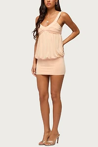 Edikted Adrey Gathered Bubble Mini Dress