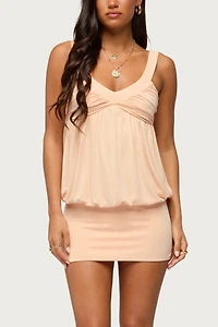 Edikted Adrey Gathered Bubble Mini Dress