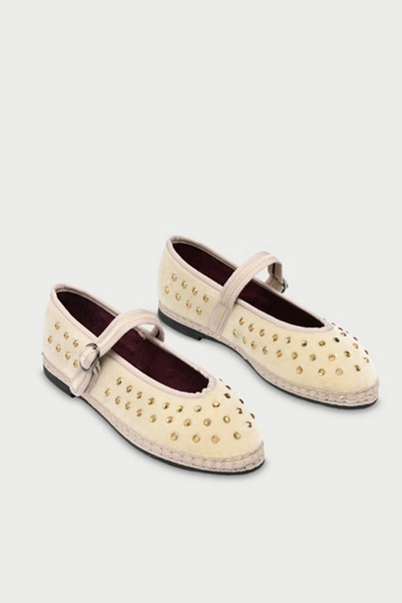 Flabelus Rhinestone Mae Mary Janes
