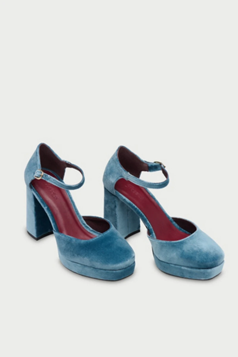 Flabelus Velvet Flamenco Platform Heels