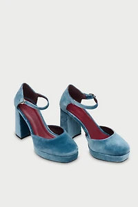 Flabelus Velvet Flamenco Platform Heels