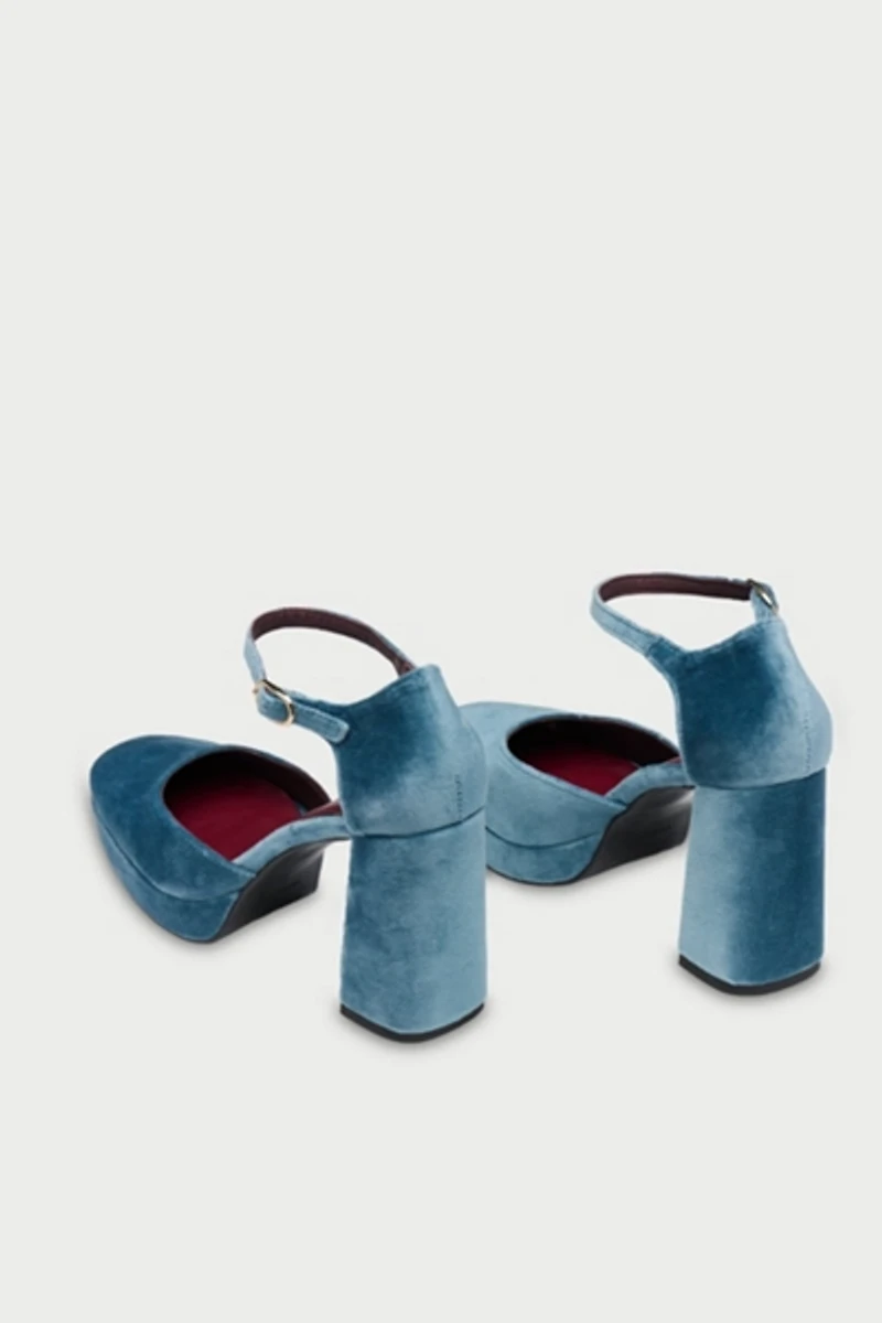 Flabelus Velvet Flamenco Platform Heels