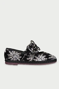 Flabelus Lyra Petal Embroidered Mary Janes
