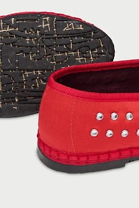 Flabelus Mae Silk Mary Janes