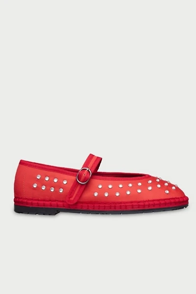 Flabelus Mae Silk Mary Janes