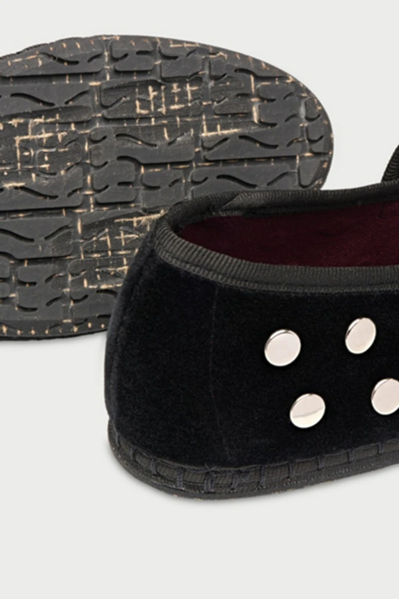 Flabelus Mae Silver Studded Mary Janes