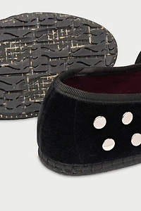 Flabelus Mae Silver Studded Mary Janes
