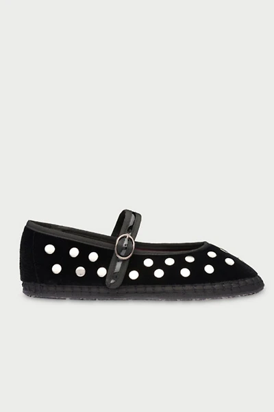 Flabelus Mae Silver Studded Mary Janes