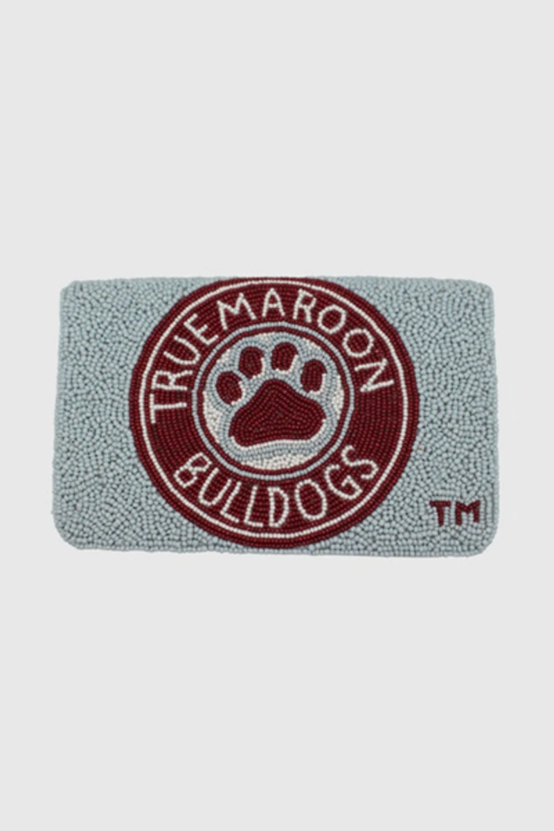 Mississippi State University Beaded Crossbody Bag