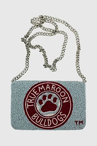 Mississippi State University Beaded Crossbody Bag