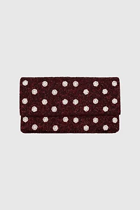 Pizzazz Beaded Crossbody Clutch