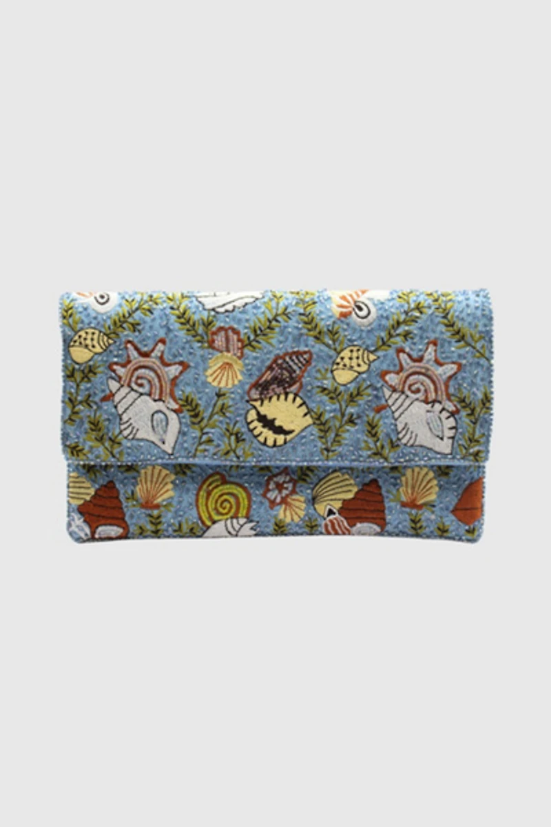 Pizzazz Beaded Crossbody Clutch
