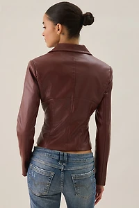 Lioness Merci Fitted Faux Leather Jacket