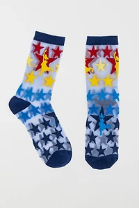 Sock Candy Supergirl Star Shimmer Sheer Sock