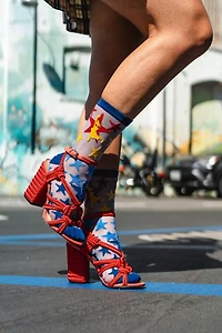 Sock Candy Supergirl Star Shimmer Sheer Sock