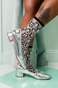 Sock Candy Felix the Cat Faces Shimmer Sheer Sock