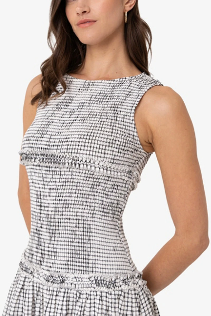 Amy Lynn Posey Gingham Cotton Smocked Midi Dress