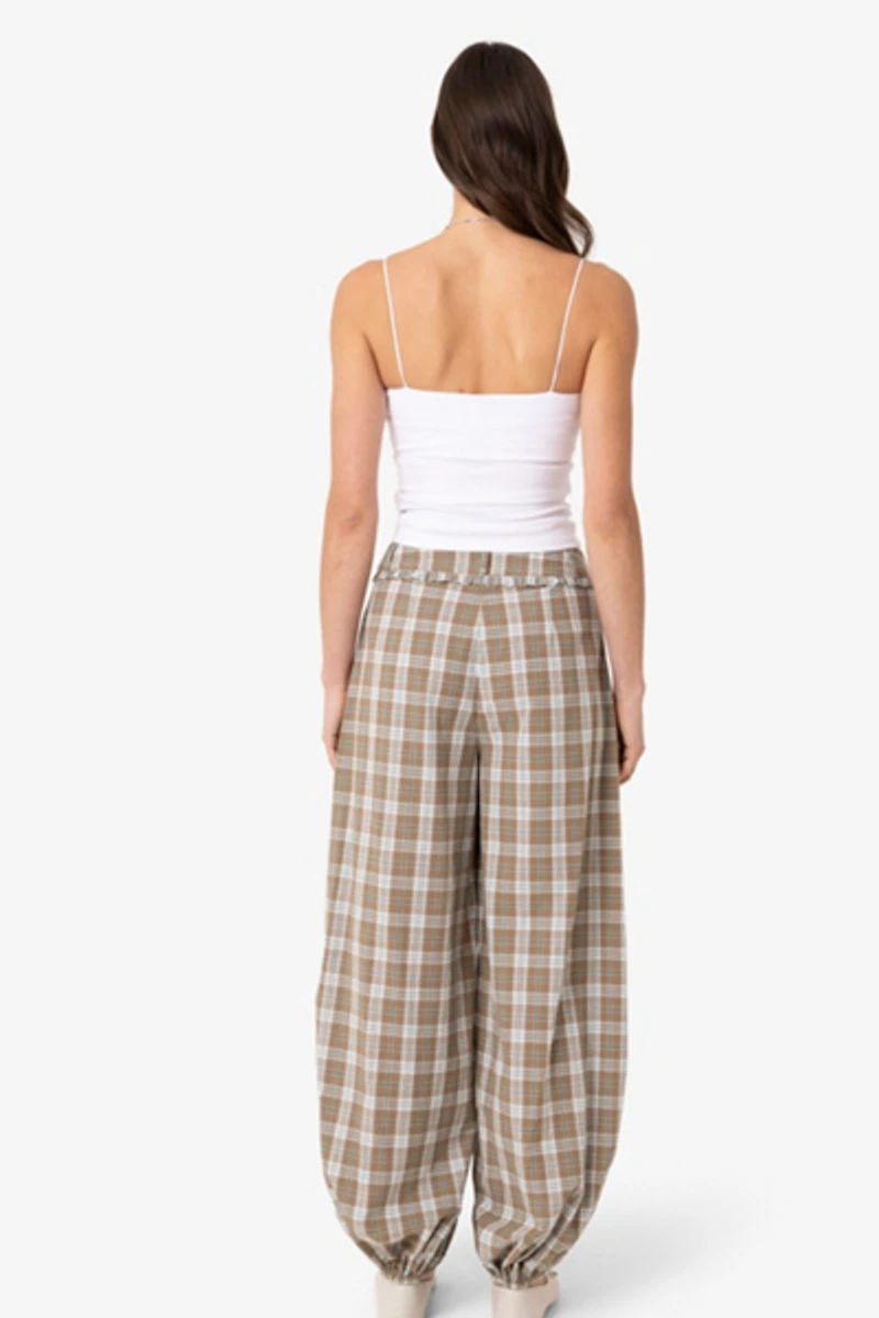 Amy Lynn Esme Check Cotton Balloon Trousers