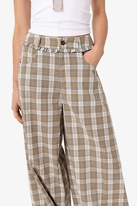 Amy Lynn Esme Check Cotton Balloon Trousers