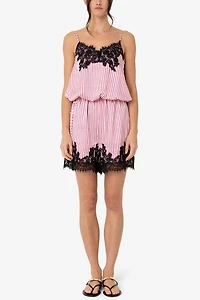 Amy Lynn Palma Satin Lace Playsuit