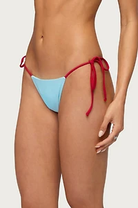 Edikted Leni Contrast String Bikini Bottom