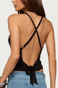 Edikted Tippie Backless Cowl Neck Top