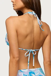 Edikted Cassa Paisley Triangle Bikini Top