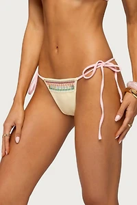 Edikted Tarah Beaded String Bikini Bottom