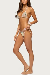 Edikted Tarah Beaded String Bikini Bottom