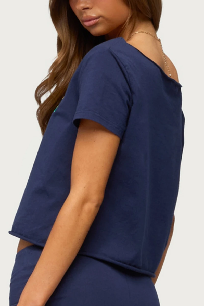 Edikted Brazilian Babe Off Shoulder T Shirt