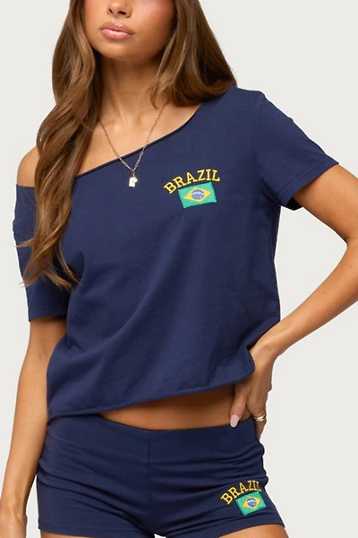 Edikted Brazilian Babe Off Shoulder T Shirt