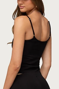 Edikted Brazil Rhinestone Tank Top