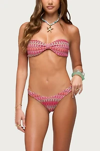 Edikted Livy Zigzag Crochet Bandeau Bikini Top