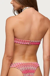 Edikted Livy Zigzag Crochet Bandeau Bikini Top