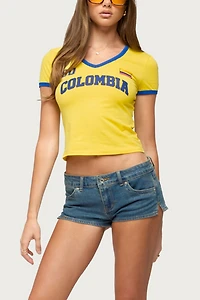 Edikted Colombia 08 V Neck T Shirt