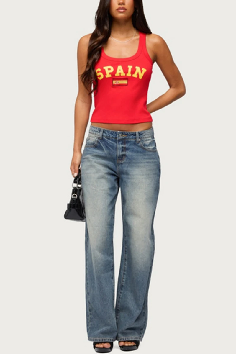 Edikted Spain Ribbed Tank Top