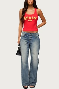 Edikted Spain Ribbed Tank Top