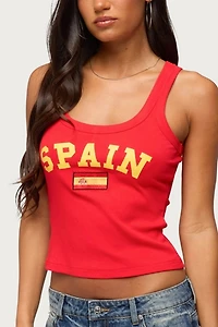 Edikted Spain Ribbed Tank Top
