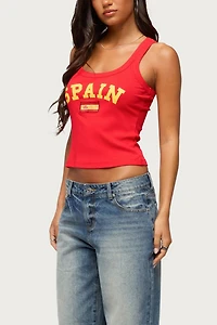 Edikted Spain Ribbed Tank Top