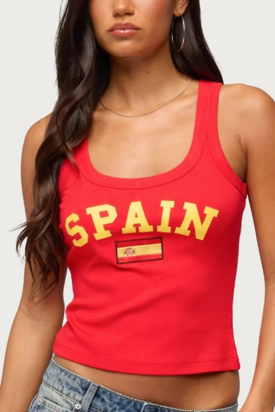 Edikted Spain Ribbed Tank Top
